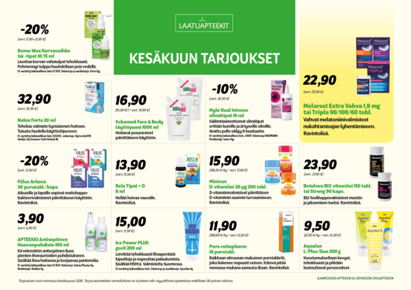 Kesäkuun tarjoukset
