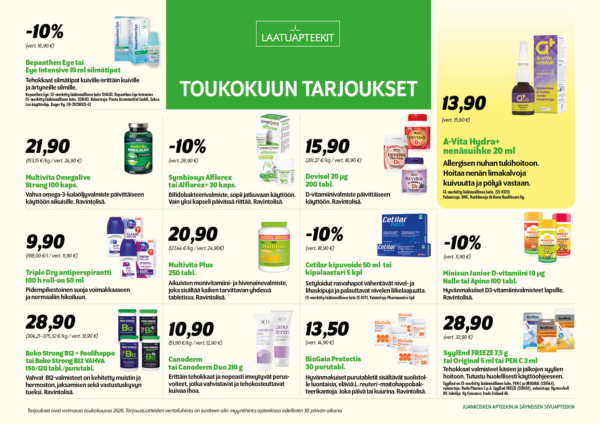 Toukokuu tarjoukset