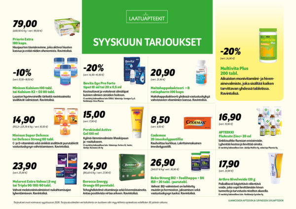 Syyskuun tarjoukset
