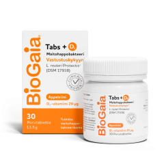 BioGaia Tabs+D3 Appelsiini 30 tabl